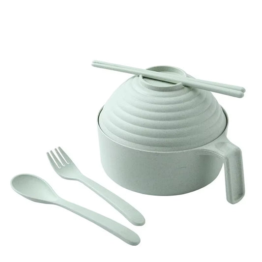 5Pcs Wheat Straw Anti-Hot Bowl Microwavable Bowl